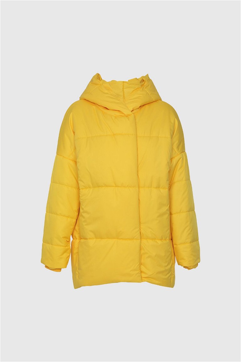 GIZIA - Hooded Yellow Inflatable Coat