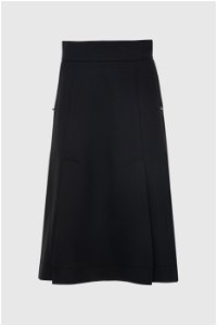 GIZIA - A Form Knee Length Black Skirt