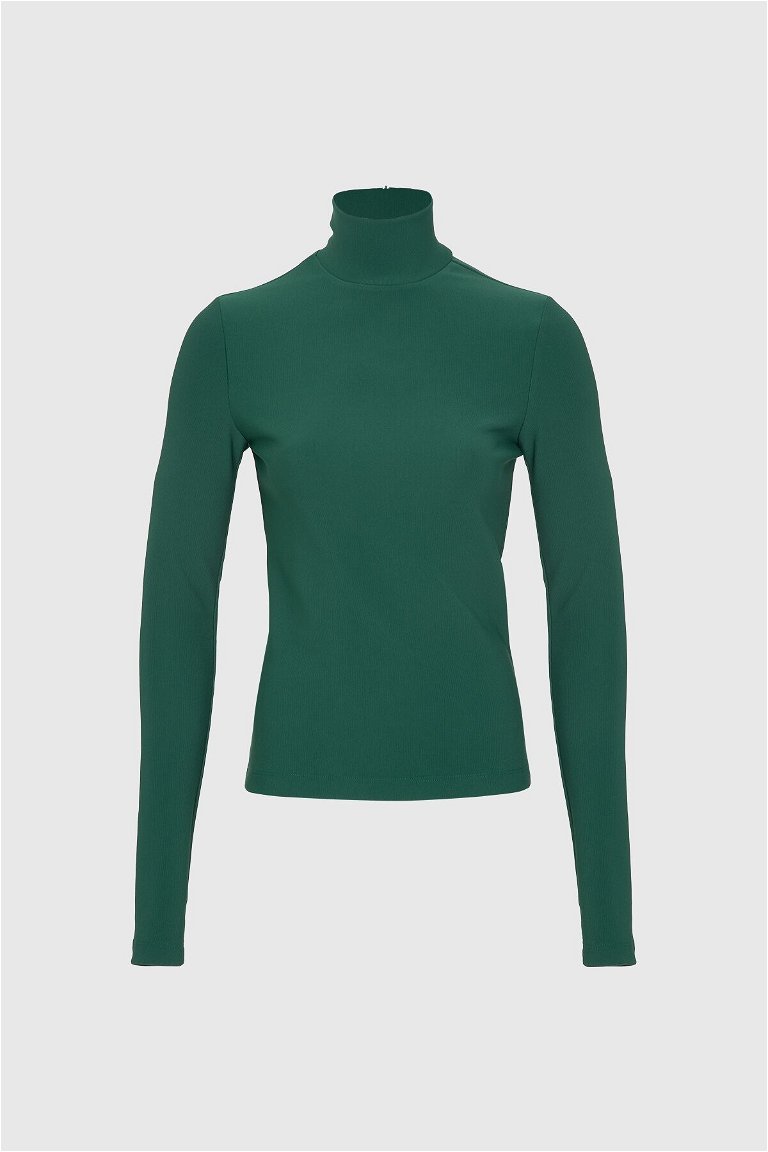 KIWE - Textured Knitted Fit Turtleneck Sweater