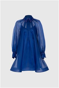 GIZIA - Transparent Detailed Navy Blue Mini Dress