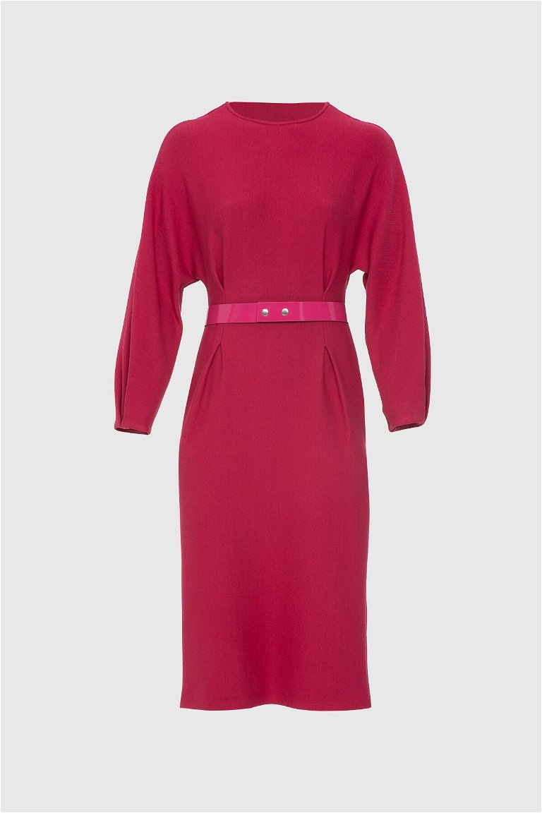 KIWE - Belt Detailed Pink Dress