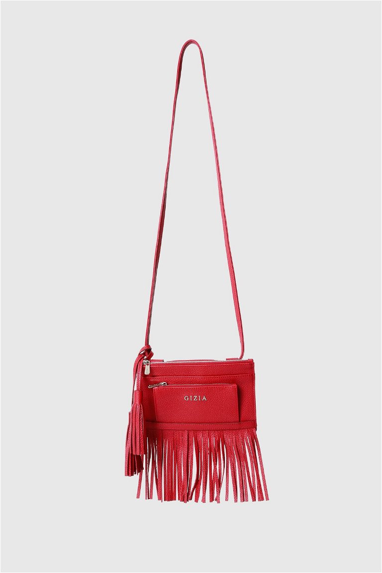 GIZIA - Tasseled Red Bag
