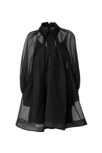 GIZIA - Transparent Detailed Black Mini Dress