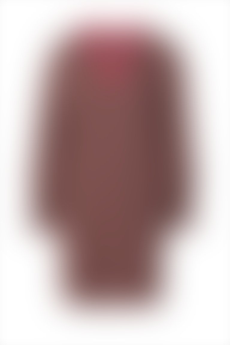 KIWE - Triko Metal Aksesuar Detaylı Midi Pembe Elbise