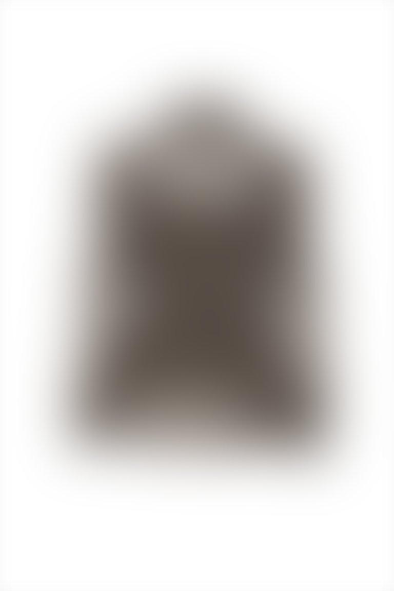 Fırfırlı Kahverengi Şifon Bluz