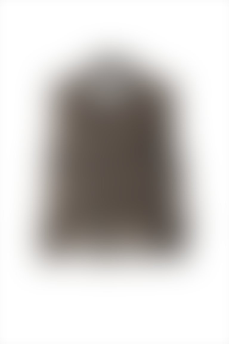 Fırfırlı Kahverengi Şifon Bluz