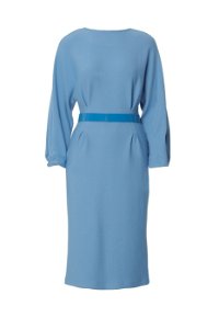 KIWE - Kemer Detaylı Mavi Elbise