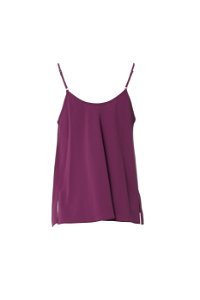 4G CLASSIC - Sleeveless Purple Blouse with Cutout Neckline