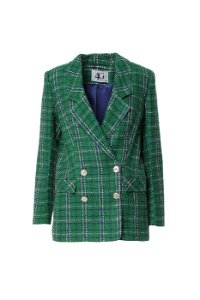 4G CLASSIC - Twill Double-Breasted Green Jacket