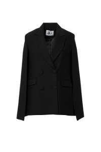 4G CLASSIC - Cape Double Breasted Black Jacket