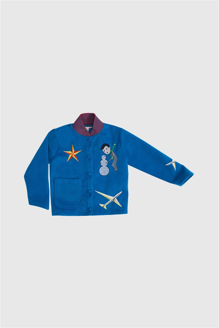 MANI MANI KIDS - Embroidery And Knitwear Detailed Cachet Jacket