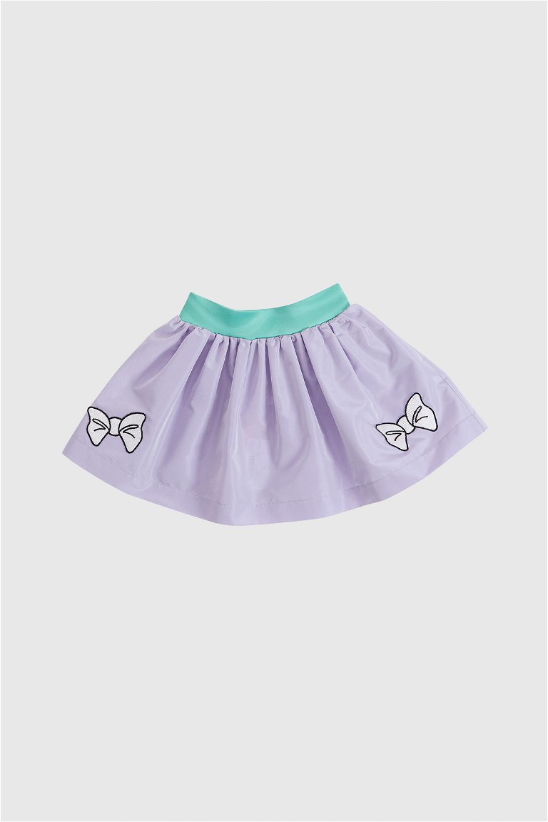 MANI MANI KIDS - Applique Detailed Taffeta Skirt