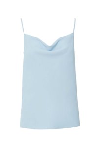 4G CLASSIC - Blue Blouse With Cowl Neckline