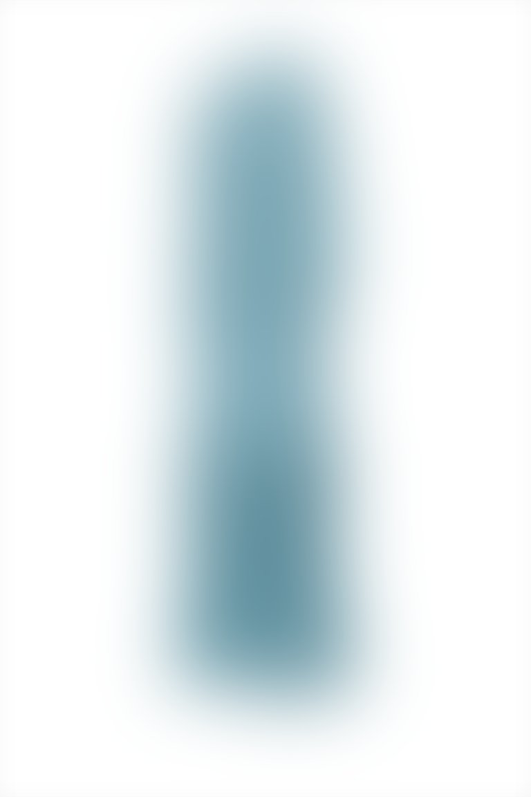 Piliseli V Yaka Uzun Mavi Abiye Elbise