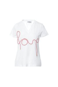 GIZIA SPORT - White Tshirt With Lettering Detail 