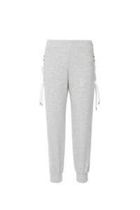 GIZIA SPORT - Grey Tracksuit With Gold Glitter Rope Buttonhole And Cord Detail 