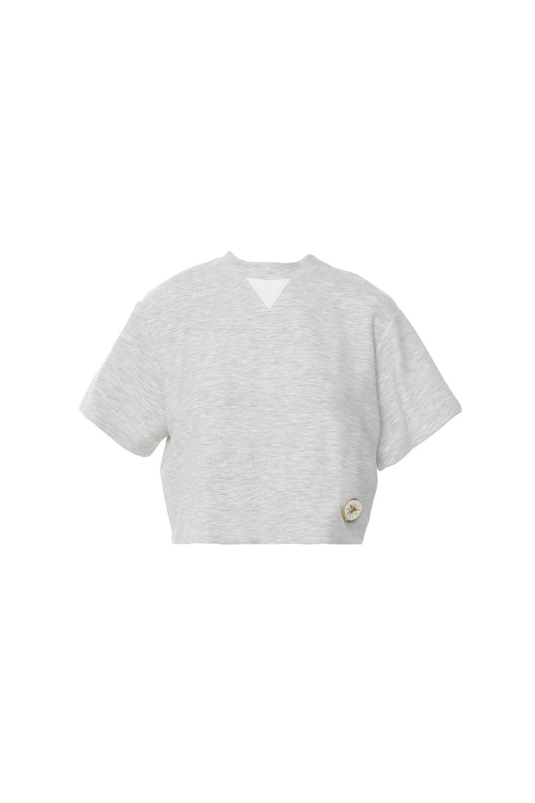 GIZIA SPORT - Turtleneck Grey Tshirt