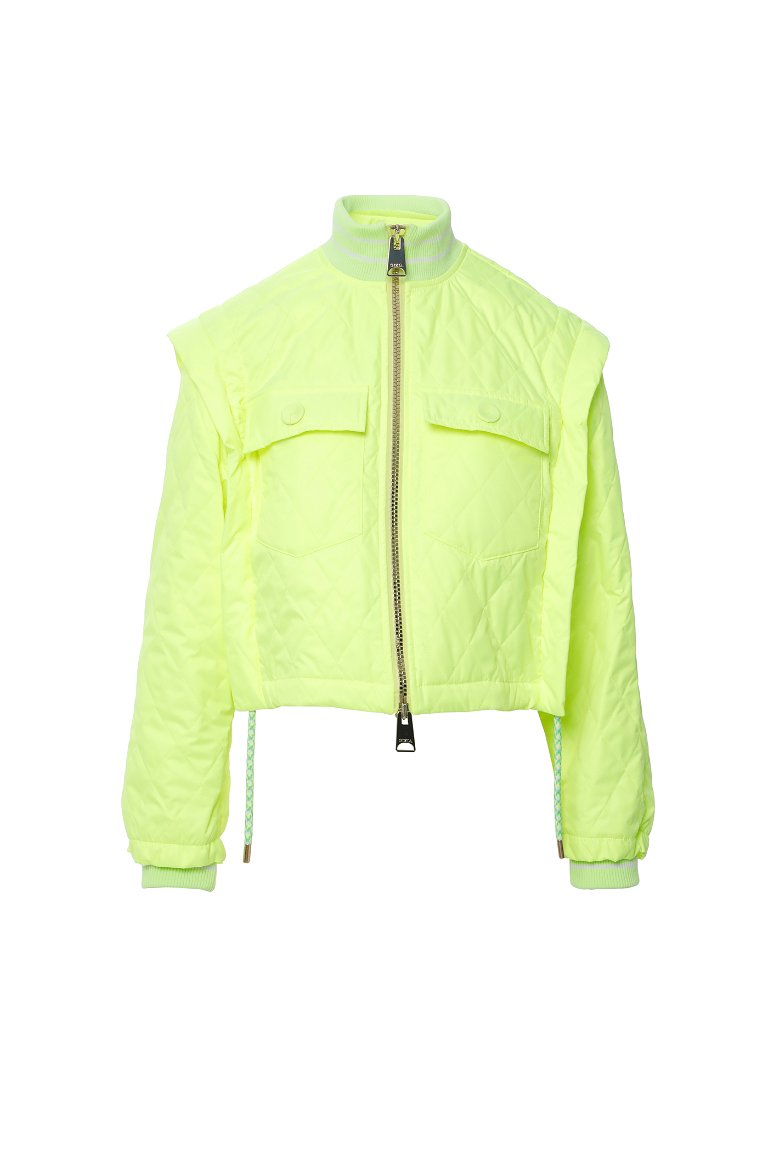 GIZIA SPORT - Detachable Neon Green Raincoat With Handle