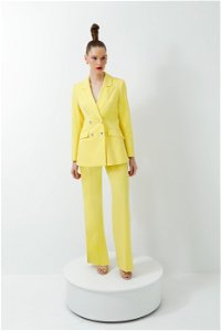 4G CLASSIC - Double Breasted Button Detailed Yellow Suit