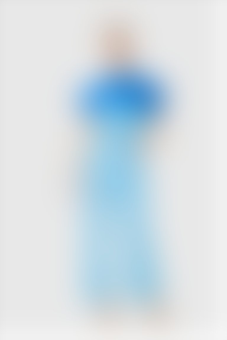 KIWE - Mavi Batik Yıkamalı Kuşak Detaylı Kot Tulum