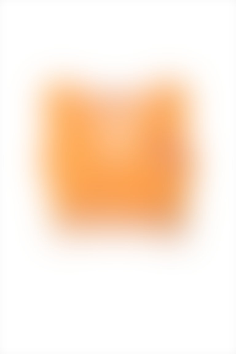 Etek Ucu Lastikli Nakış Aplike Detaylı Poplin Oranj Crop Bluz