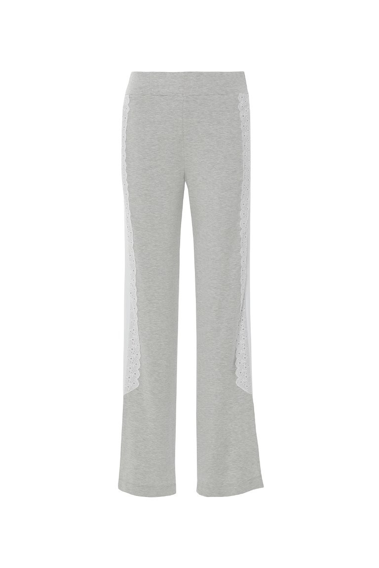 GIZIA SPORT - Grey Tracksuit With Hidden Zipper Leg Slits and Tires 