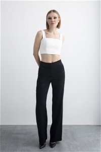 4G CLASSIC - Ecru Crop Top With Thick Straps