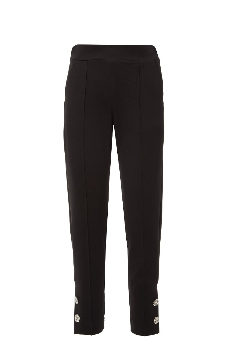 GIZIA SPORT - Button Detailed Black Sweatpants
