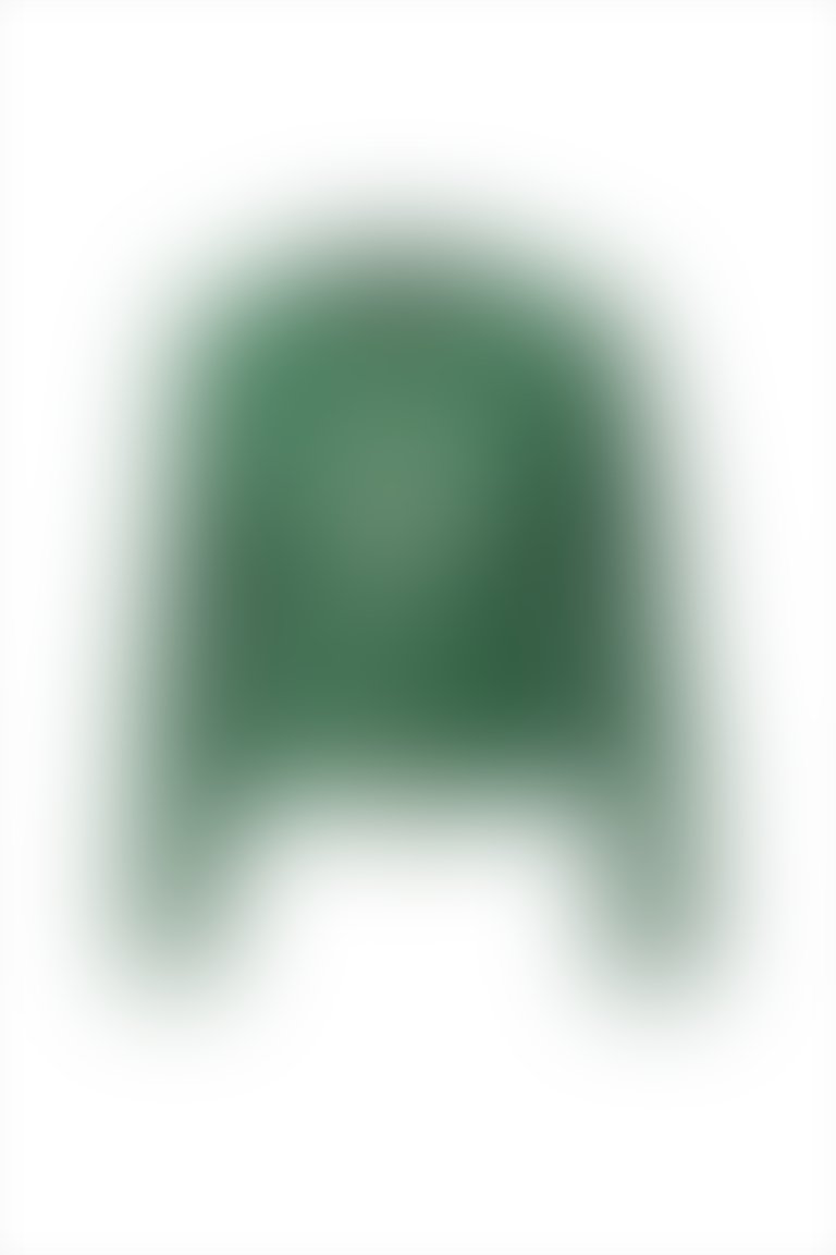 GIZIA - Çift Fermuar Detaylı Arkadan Yırtmaçlı Yeşil Deri Ceket