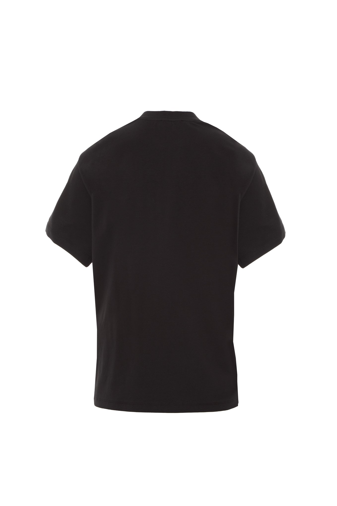 Basic Black Tshirt With Applique Embroidery Detail - Gizia