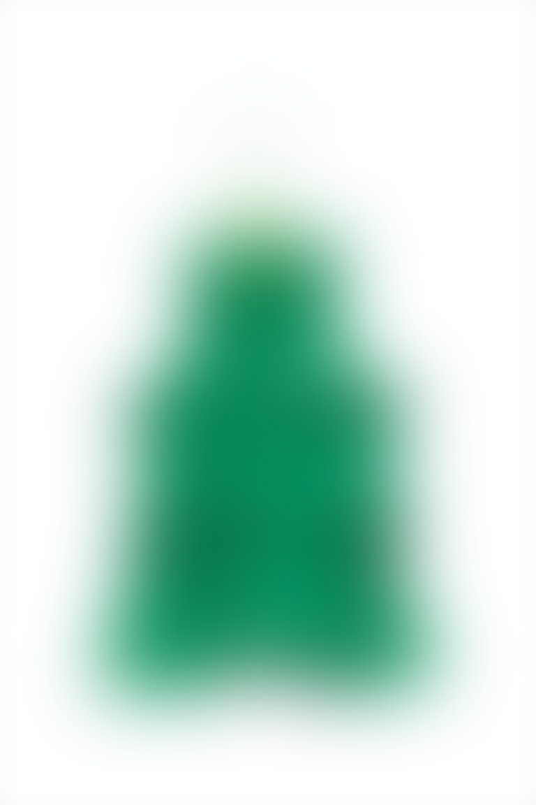 Boyundan Bağlamalı Volanlı Straplez Yeşil Elbise