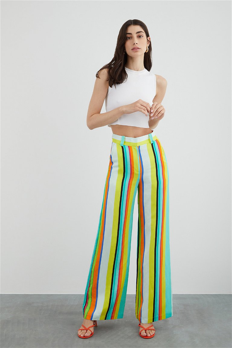 GIZIA - Striped Baggy Trousers