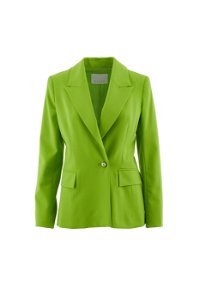 GIZIA - Pembe İnci Ve Gold Detay Düğmeli Yeşil Ceket