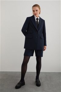 GIZIA CLASSIC - Navy Blue Women's Suit with Shorts and Blazer