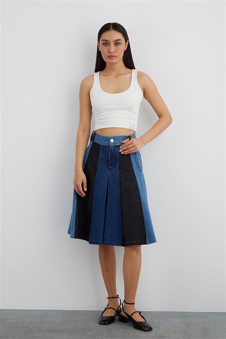 GIZIA - Patchwork Bermuda Skirt
