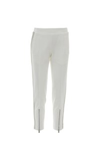 GIZIA SPORT - Back Size Tag Detailed Ecru Pants with Side Sim Stripe