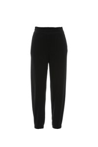 GIZIA SPORT - Elasticated Cuff Label Detail Black Sweatpants