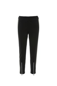 GIZIA SPORT - Back Size Tag Detailed Side Sim Stripe Black Pants