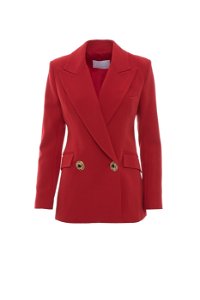 GIZIA - Gold Button Detail Red Jacket