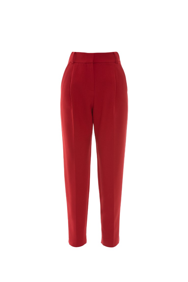 GIZIA - Pocketed Carrot Style Red Pants
