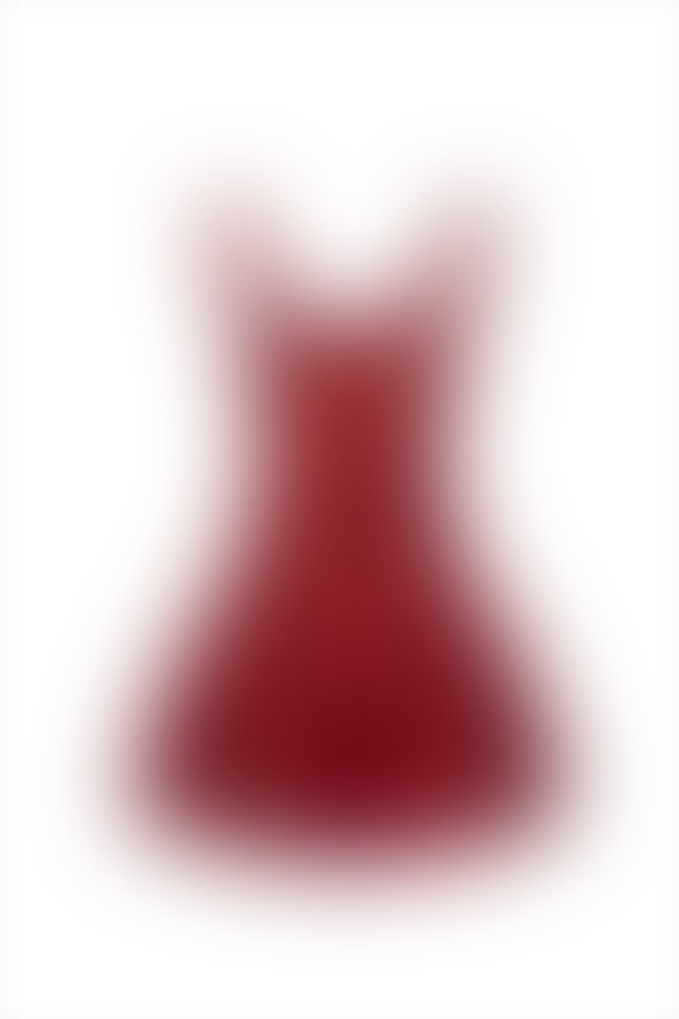 Etek Ucu Detaylı Kırmızı Mini Elbise