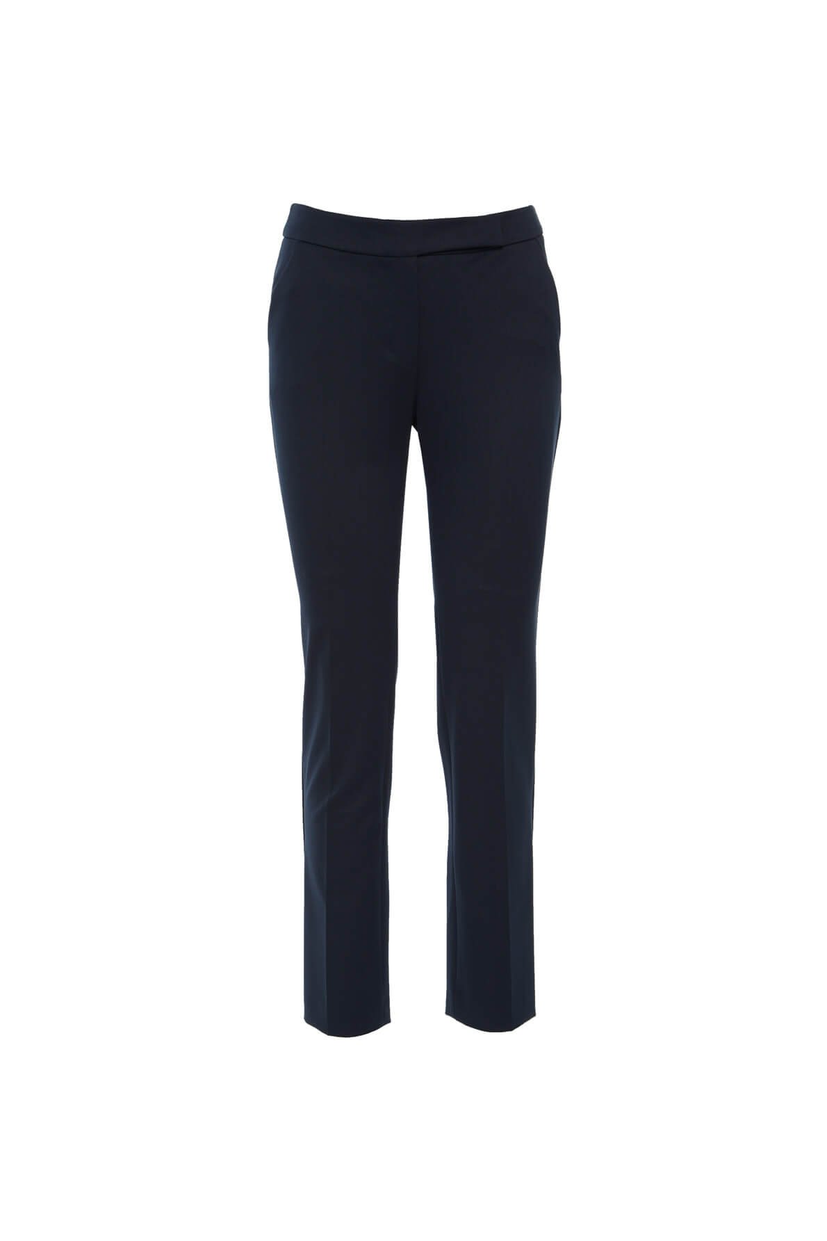 Classic Ankle Length Navy Blue Trousers - Gizia