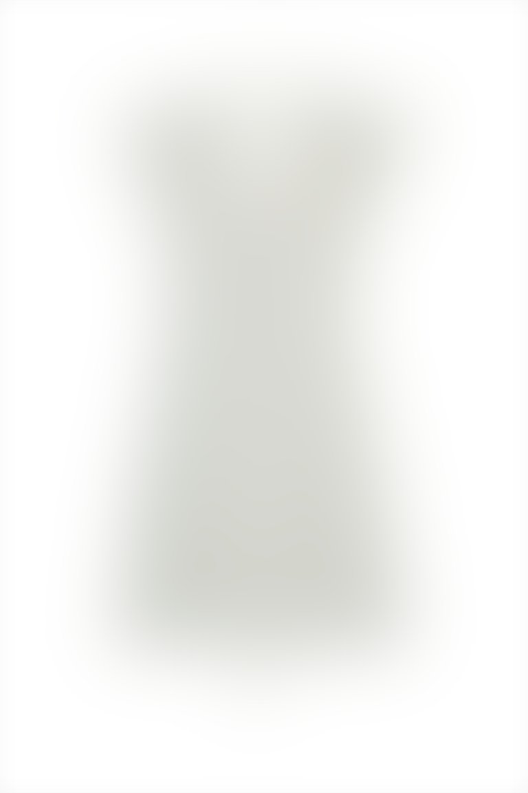 A Form Embroidered White Mini Denim Dress