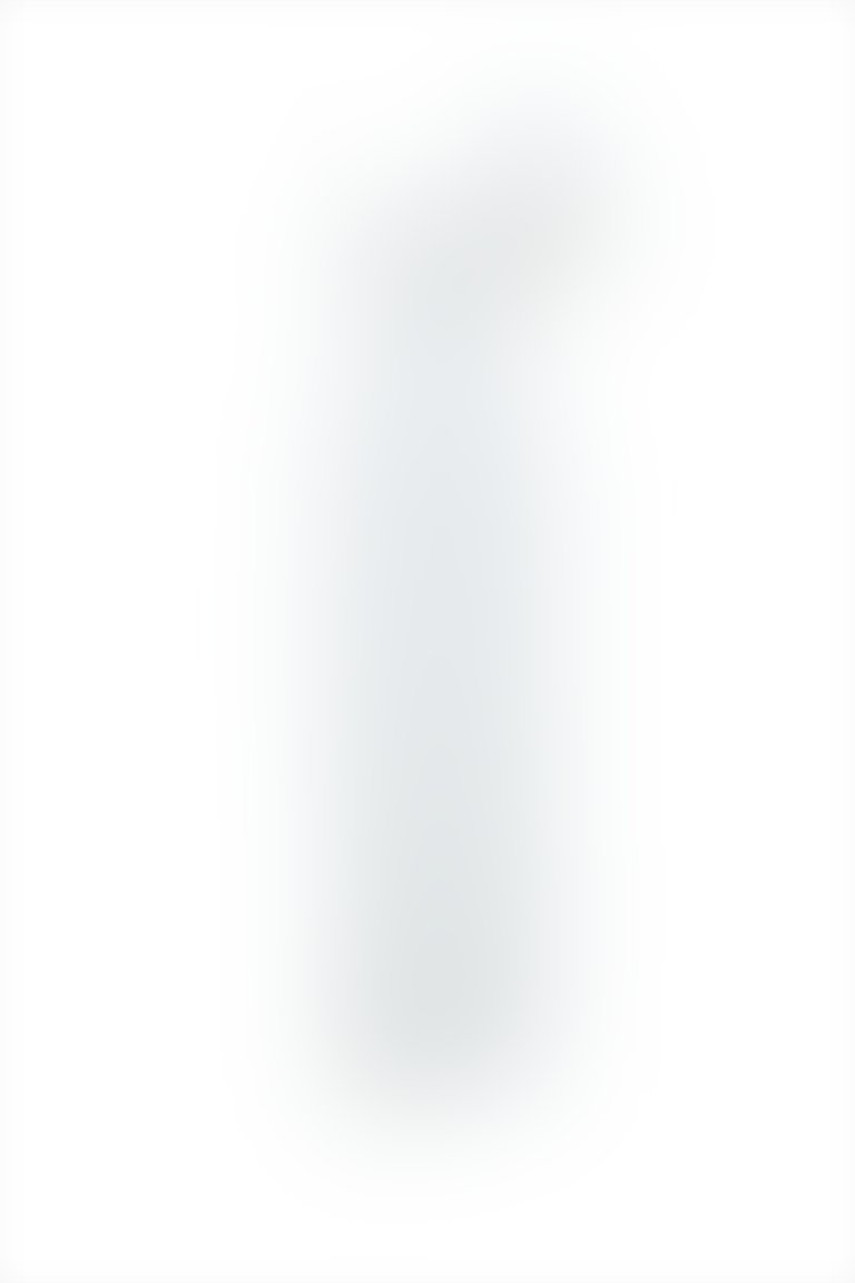 Ön Beden İşlemeli Omuz Detay Uzun Krep Ekru Elbise