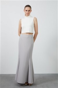 GIZIA - Long Gray Fish Tail Skirt