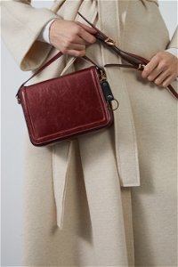 GIZIA - Adjustable Long-handled Patterned Red Bag