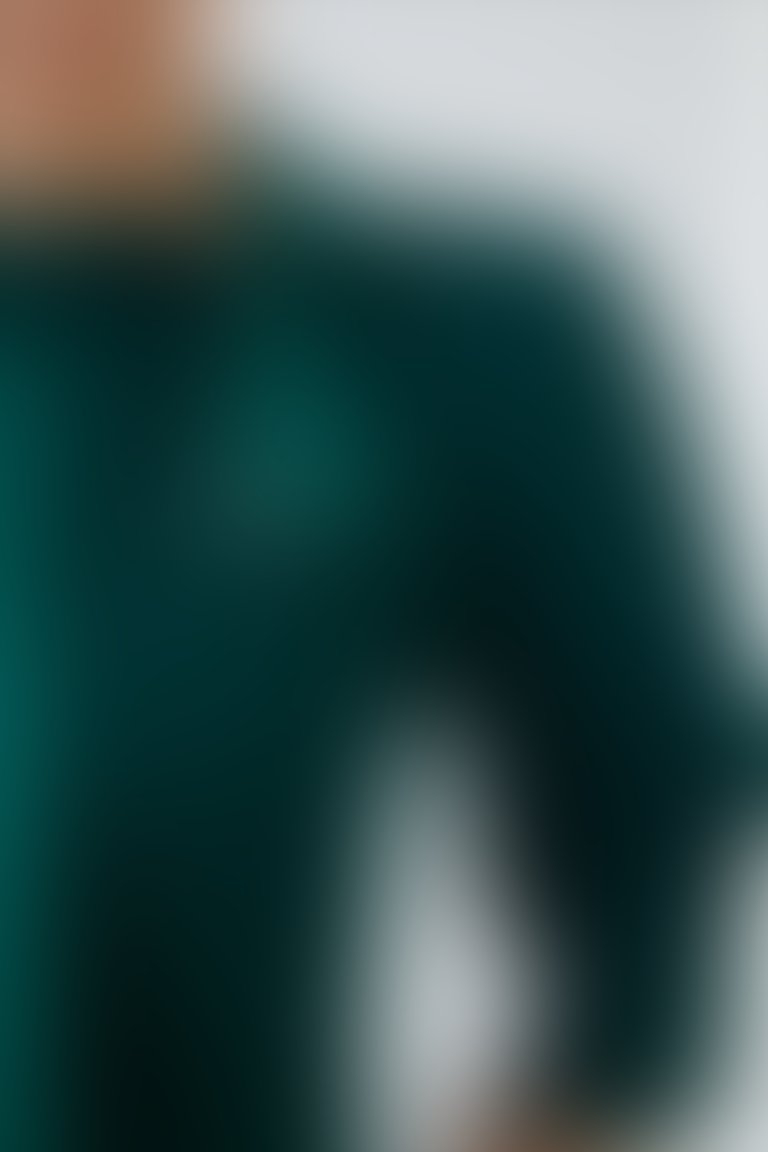 İşleme Detay Önü Yırtmaçlı Karpuz Kollu Midi Boy Yeşil Elbise
