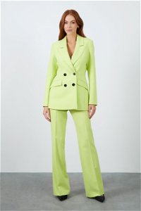 GIZIA CLASSIC - Fit Green Suit With Crossover Closure Spanish Pants