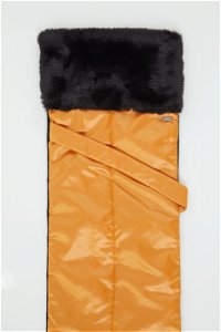 GIZIA - Fur Detailed Yellow Shawl