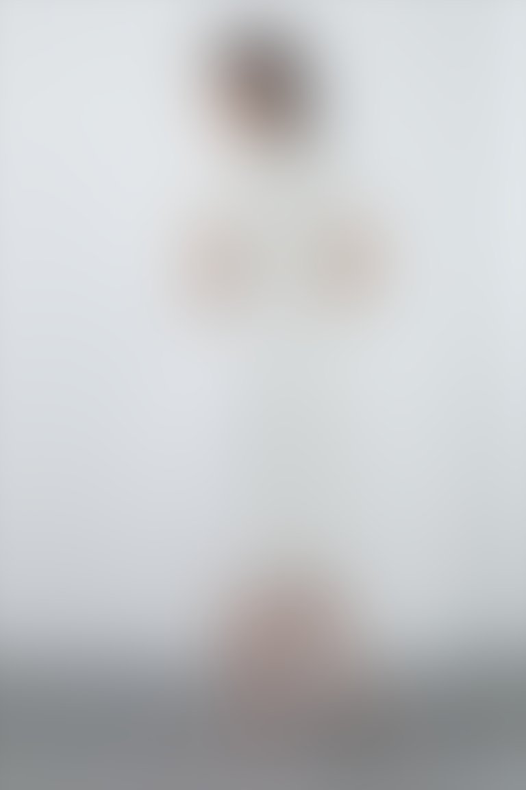 Taş Detaylı Kolları Sim Lastikli Eteği Kloş Midi Boy Ekru Elbise